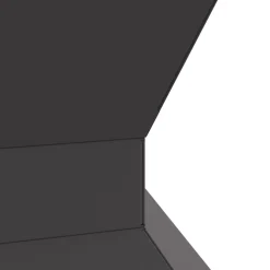 VIDAXL - Foyer hexagonal noir 50x50x40 cm acier