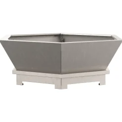 VIDAXL - Foyer hexagonal 75x75x28 cm acier weathering