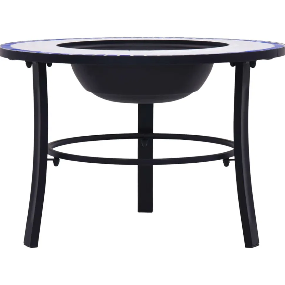 VIDAXL - Foyer mosaïque bleu et blanc 68 cm céramique