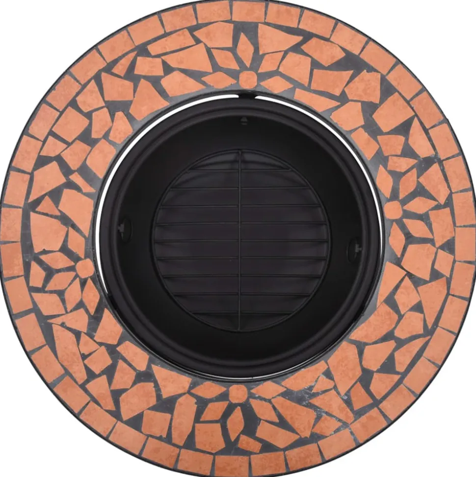 VIDAXL - Foyer mosaïque terre cuite 68 cm céramique