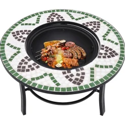 VIDAXL - Foyer mosaïque vert 68 cm céramique