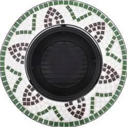 VIDAXL - Foyer mosaïque vert 68 cm céramique