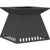 VIDAXL - Foyer noir 60x60x50 cm acier