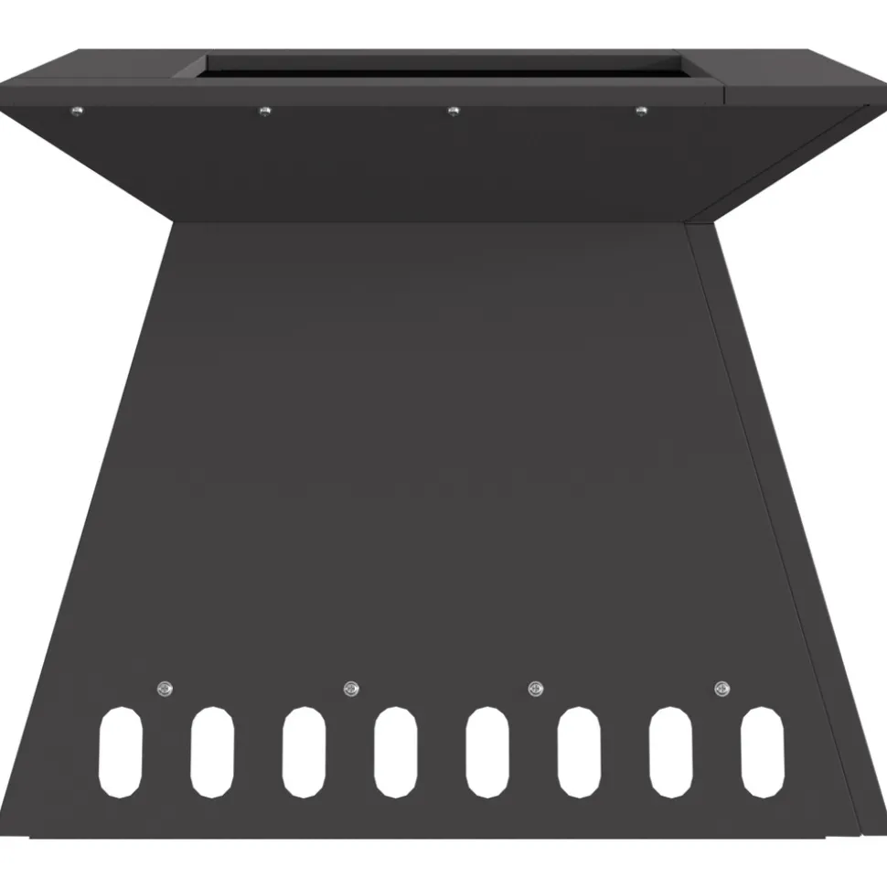 VIDAXL - Foyer noir 48x48x40 cm acier