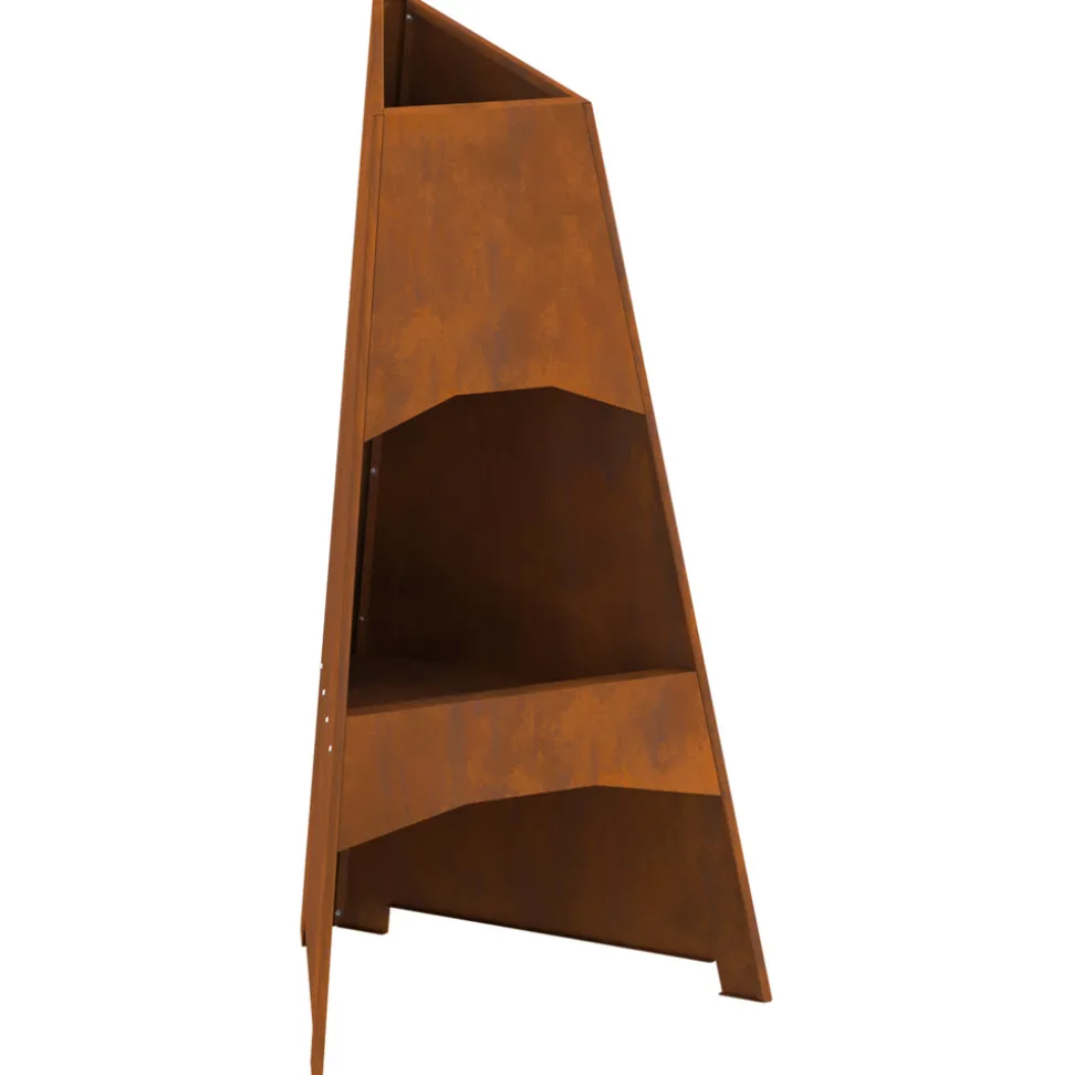 VIDAXL - Foyer pyramid 50x45x95 cm en acier résistant aux intempéries