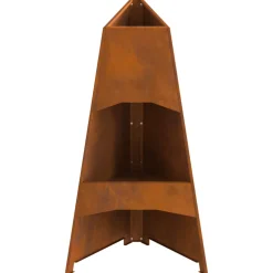 VIDAXL - Foyer pyramid 50x45x95 cm en acier résistant aux intempéries