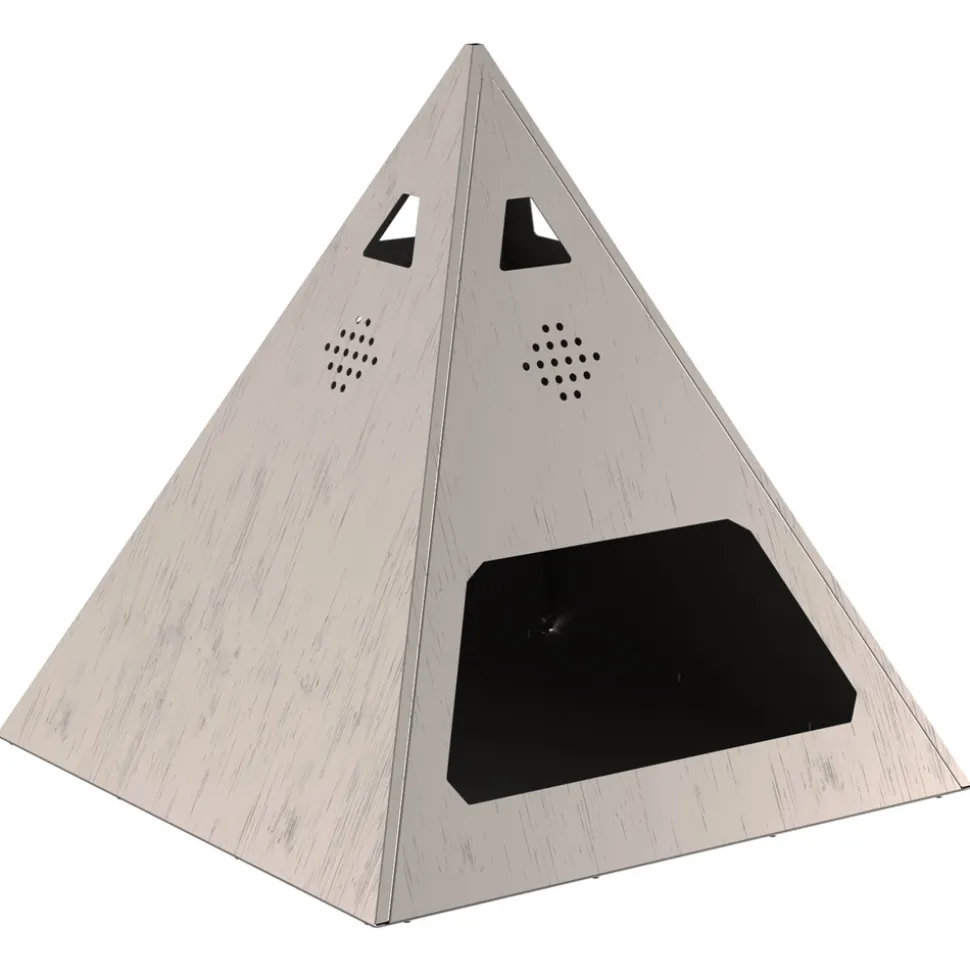 VIDAXL - Foyer pyramid 50x50x51 cm en acier résistant aux intempéries