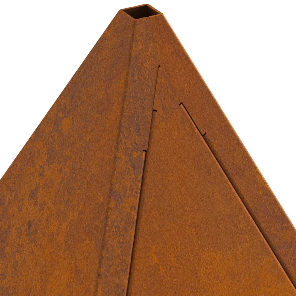 VIDAXL - Foyer pyramid 50x50x51 cm en acier résistant aux intempéries