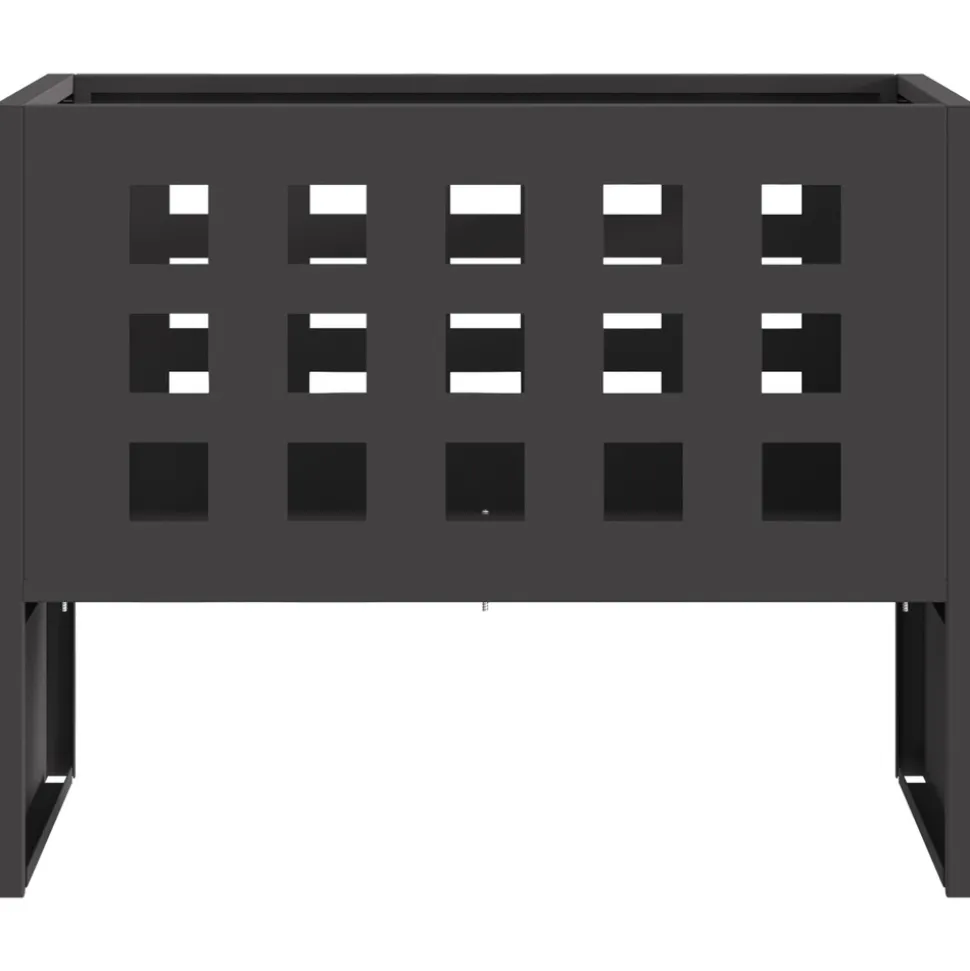 VIDAXL - Foyer rectangulaire noir 50x30x40 cm acier
