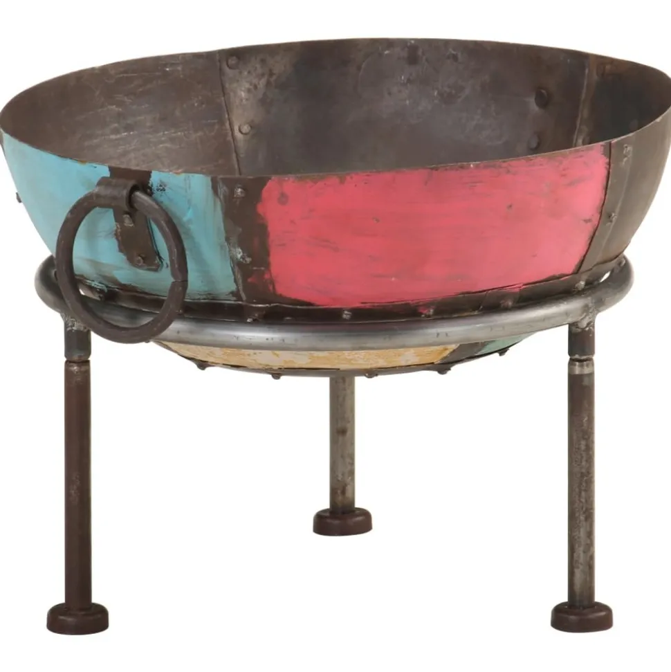 VIDAXL - Foyer rustique coloré ø 40 cm fer