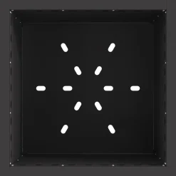 VIDAXL - Foyer sans fumée carré noir 48x48x50 cm acier