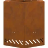 VIDAXL - Foyer sans fumée hexagonal 48x48x51 cm acier résistant aux intempéries