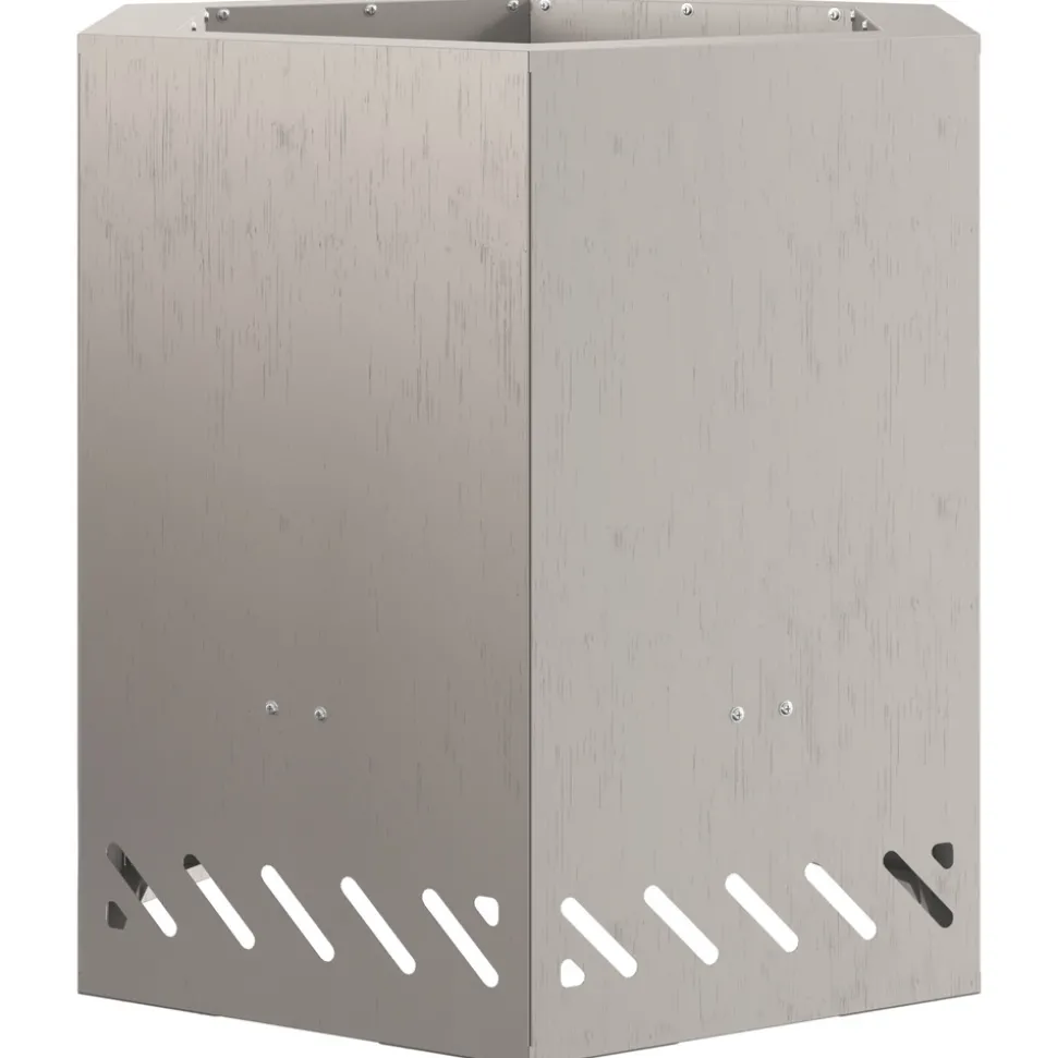 VIDAXL - Foyer sans fumée hexagonal 48x48x51 cm acier résistant aux intempéries
