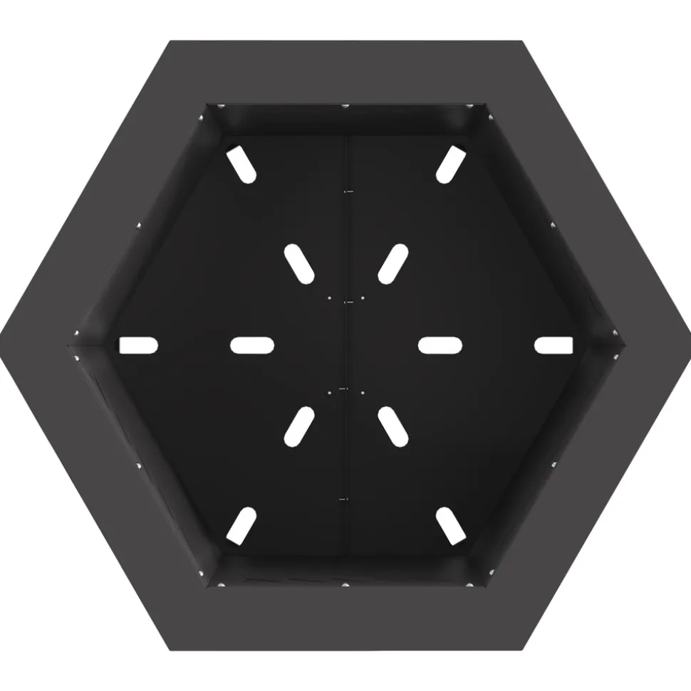 VIDAXL - Foyer sans fumée hexagonal noir 48x48x51 cm en acier