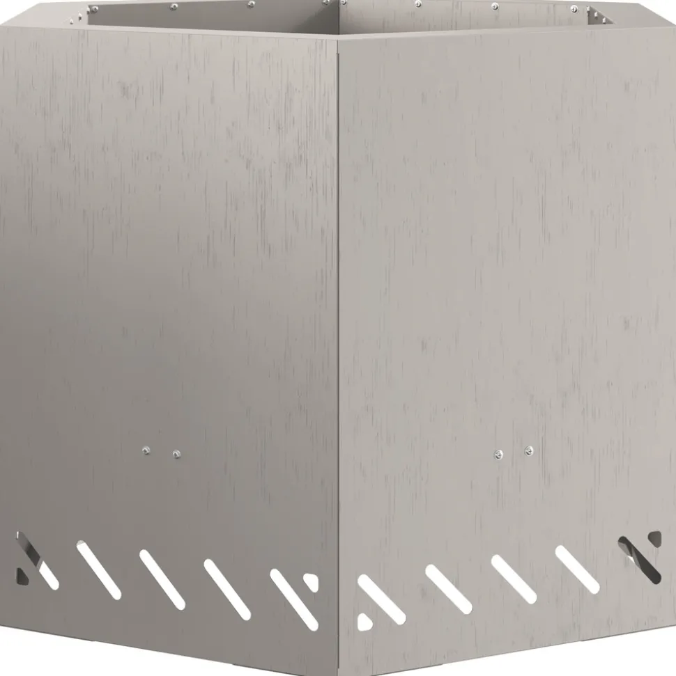 VIDAXL - Foyer sans fumée hexagonal 58x58x51 cm en acier résistant aux intempéries