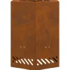 VIDAXL - Foyer sans fumée hexagonal 38x38x51 cm en acier résistant aux intempéries
