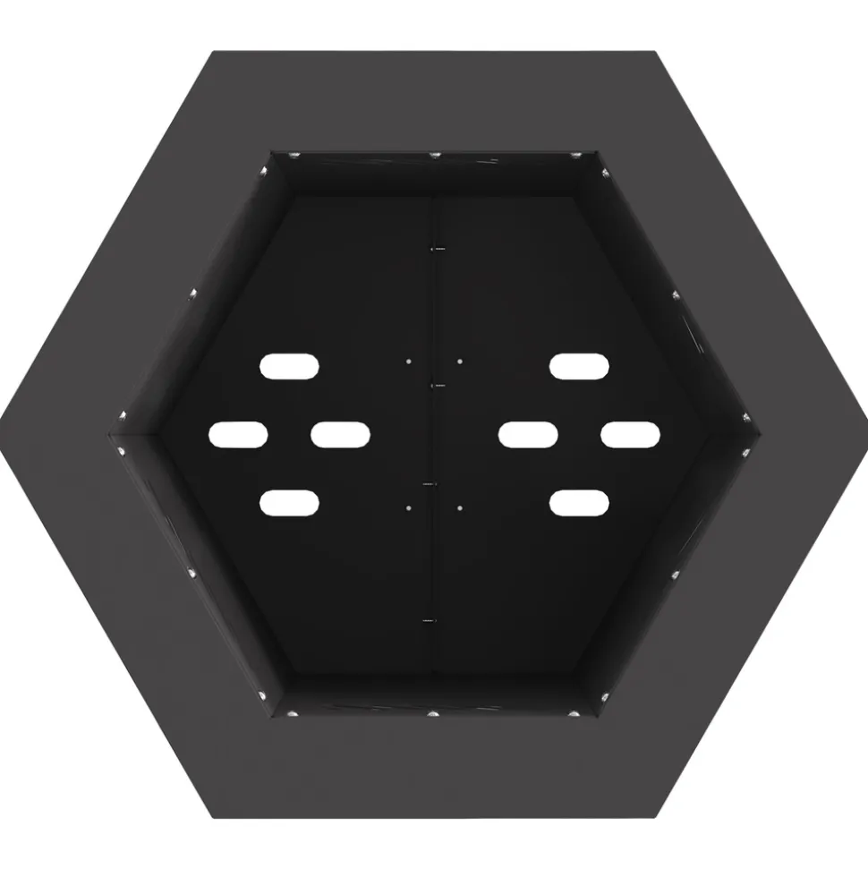 VIDAXL - Foyer sans fumée hexagonal noir 38x38x51 cm acier