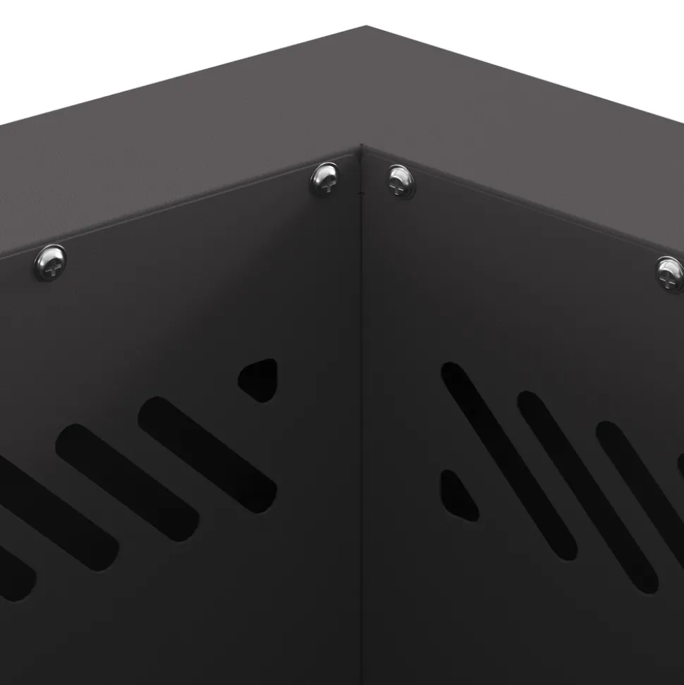 VIDAXL - Foyer sans fumée hexagonal noir 38x38x51 cm acier