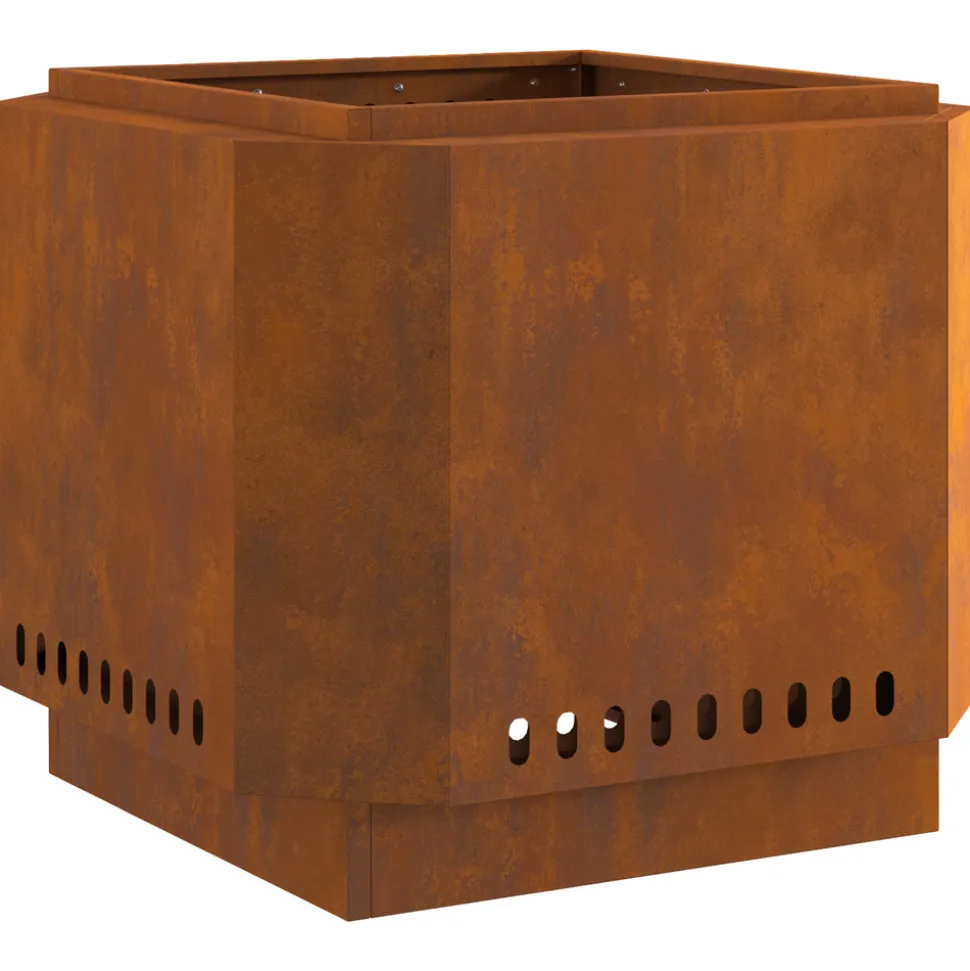 VIDAXL - Foyer sans fumée 58x58x51 cm en acier