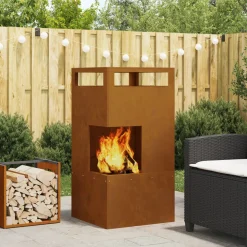VIDAXL - Foyer 50x50x100 cm en acier résistant aux intempéries