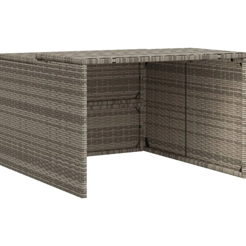 VIDAXL - Garage pour robot tondeuse gris 86x90x52/57 cm résine tressée
