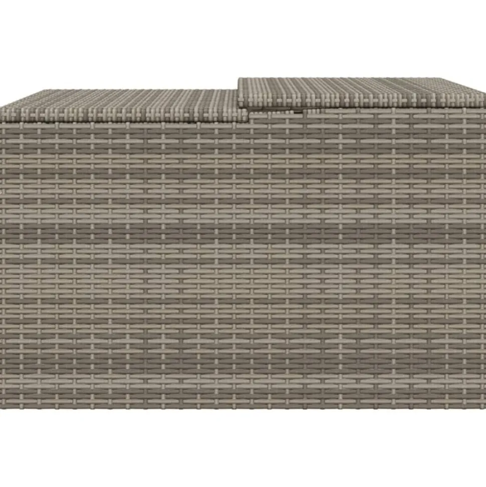 VIDAXL - Garage pour robot tondeuse gris 86x90x52/57 cm résine tressée