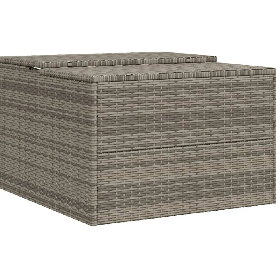 VIDAXL - Garage pour robot tondeuse gris 86x90x52/57 cm résine tressée