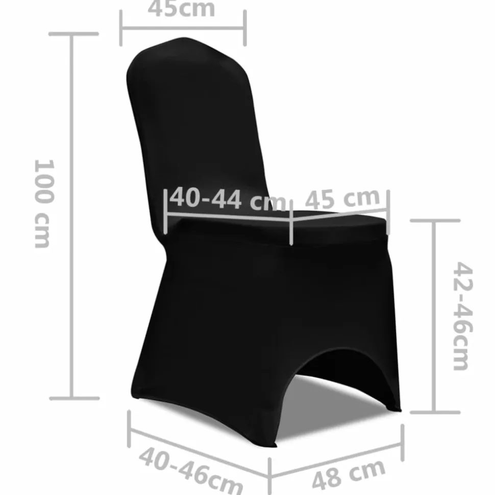 VIDAXL - Housse de chaise extensible 4 pcs noir