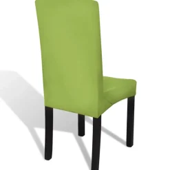 VIDAXL - Housse de chaise droite extensible 6 pcs vert