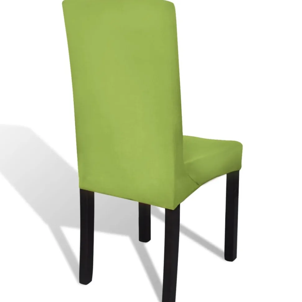 VIDAXL - Housse de chaise droite extensible 6 pcs vert