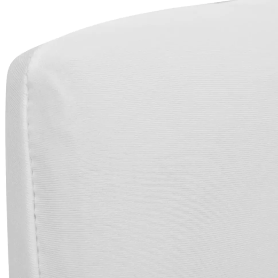 VIDAXL - Housse de chaise droite extensible 4 pcs blanc