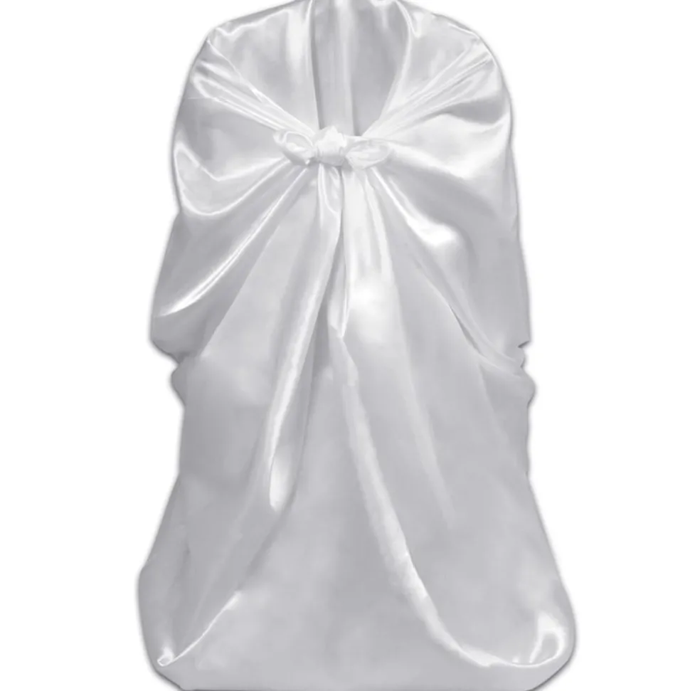 VIDAXL - Housse de chaise blanche pour le banquet de mariage 6 pièces