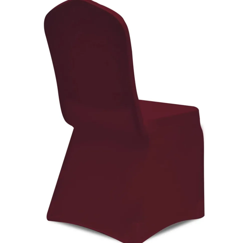 VIDAXL - Housse de chaise extensible 100 pcs bordeaux
