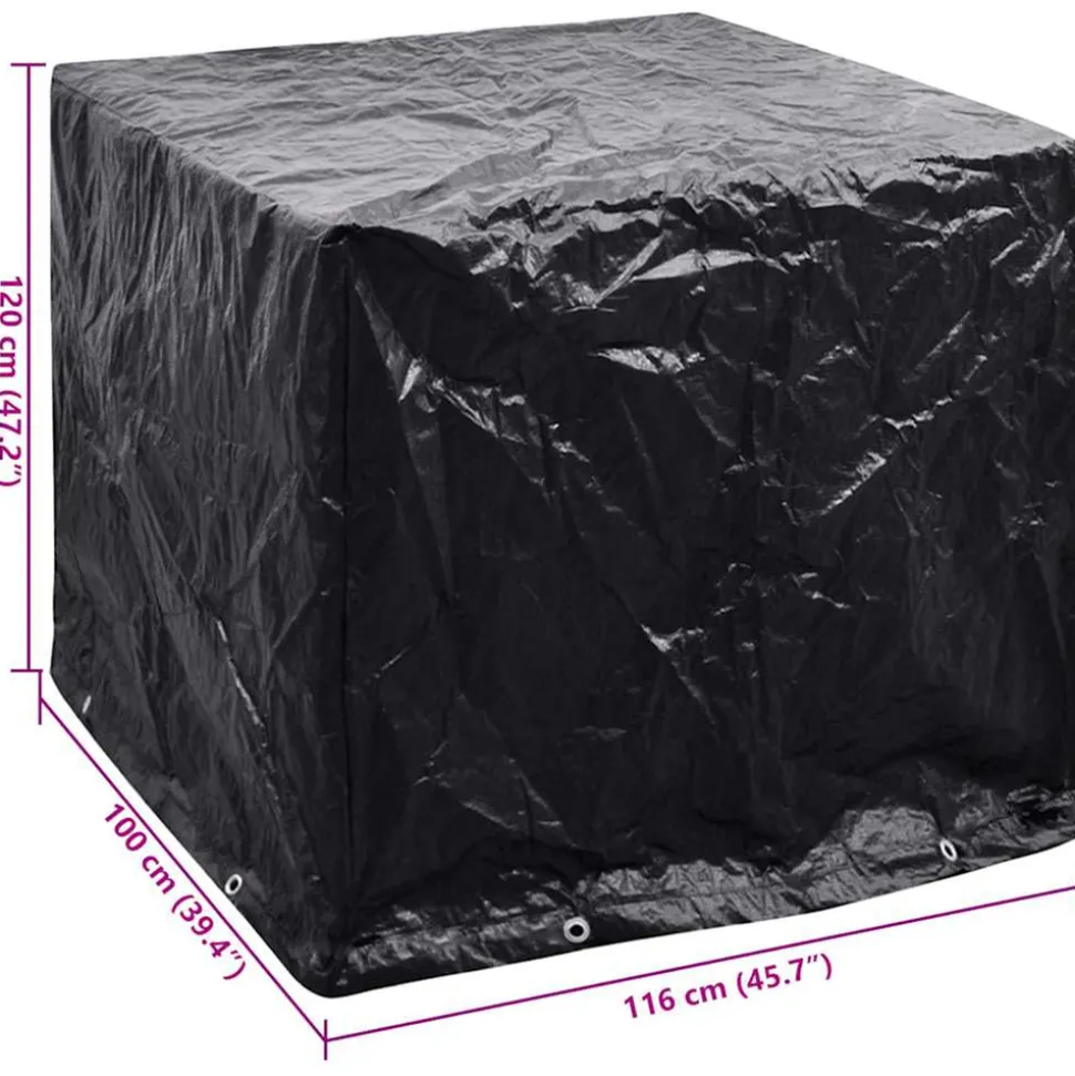 VIDAXL - Housse de récipient ibc 8 艙illets 116x100x120 cm