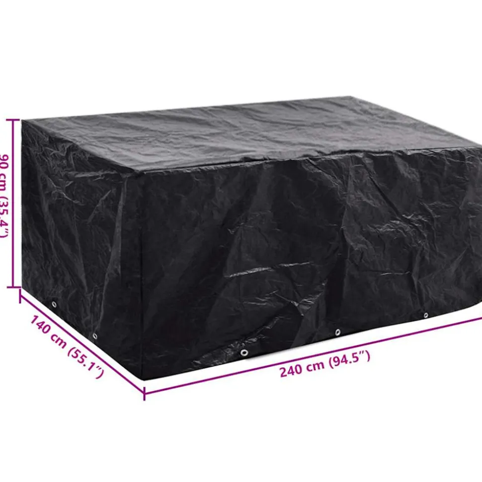 VIDAXL - Housse de salon de jardin 8 艙illets 240 x 140 x 90 cm