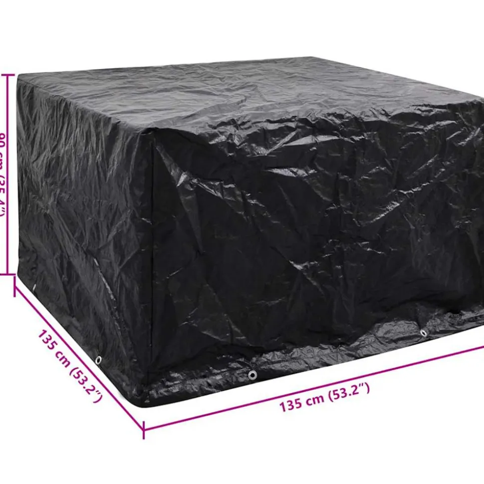 VIDAXL - Housse de salon de jardin 8 艙illets 135 x 135 x 90 cm