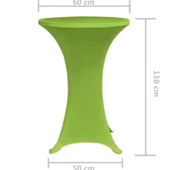 VIDAXL - Housse de table extensible 2 pcs 60 cm verte