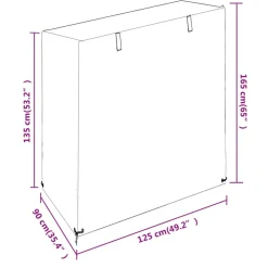 VIDAXL - Housses de balancelle 2 pcs 8 艙illets 125x90x135/165 cm pe