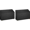 VIDAXL - Housses de banc de jardin 2 pcs 8 艙illets 190x70x70/88 cm pe