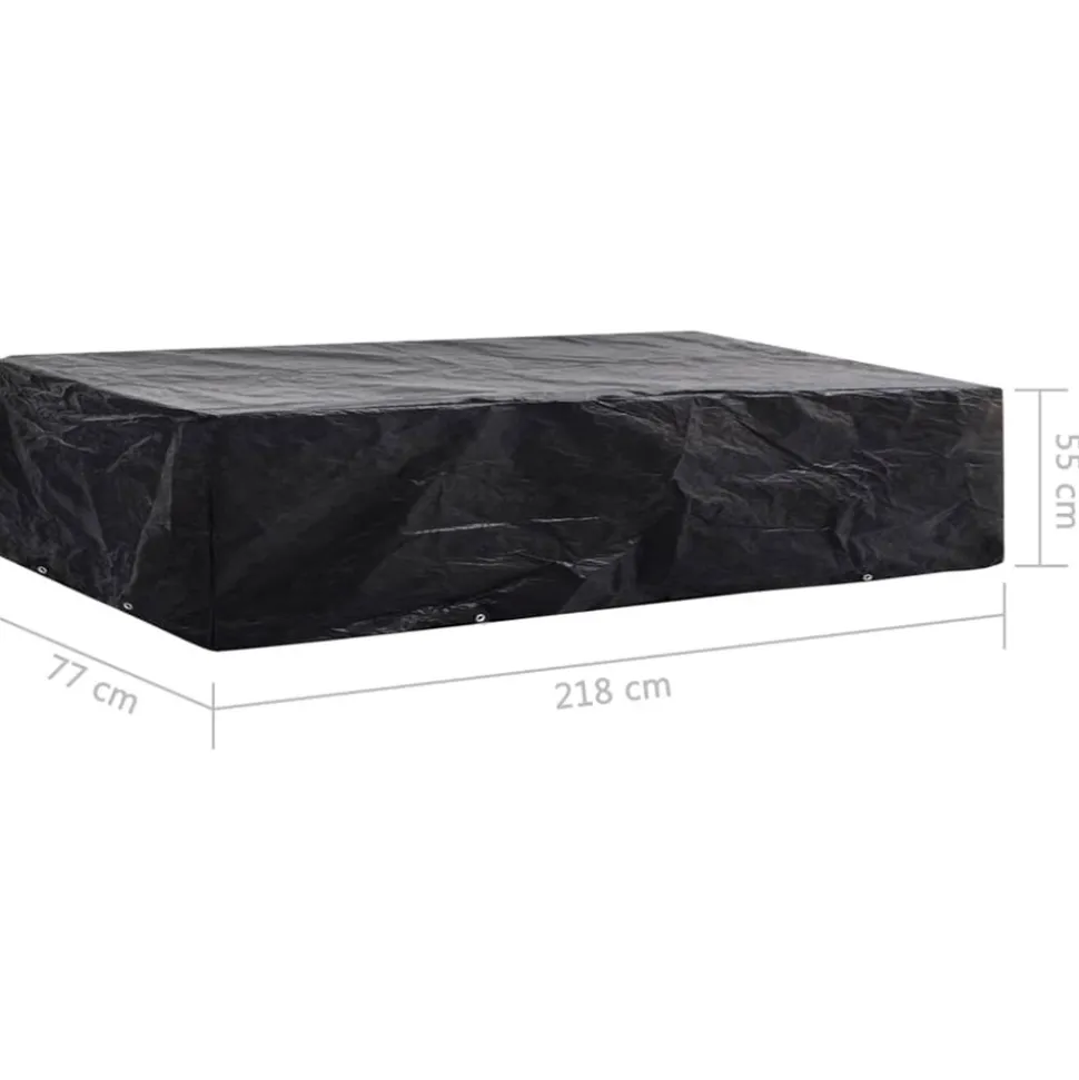 VIDAXL - Housses de chaise de jardin 8 艙illets 2 pcs 218 x 77 x 55 cm