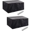 VIDAXL - Housses de salon de jardin 2 pcs rotin 10 艙illets 240 x 140 cm