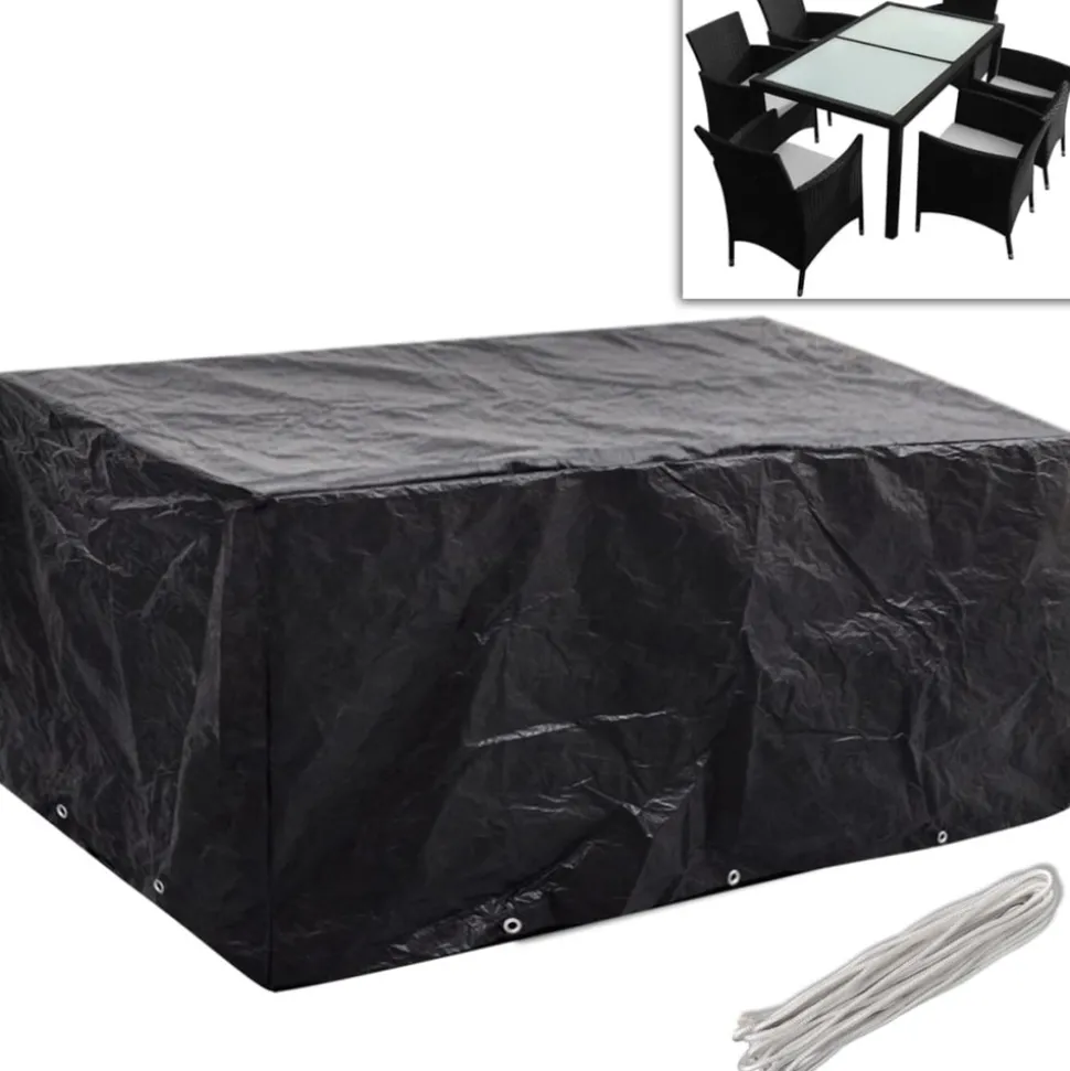 VIDAXL - Housses de salon de jardin 2 pcs rotin 10 艙illets 240 x 140 cm