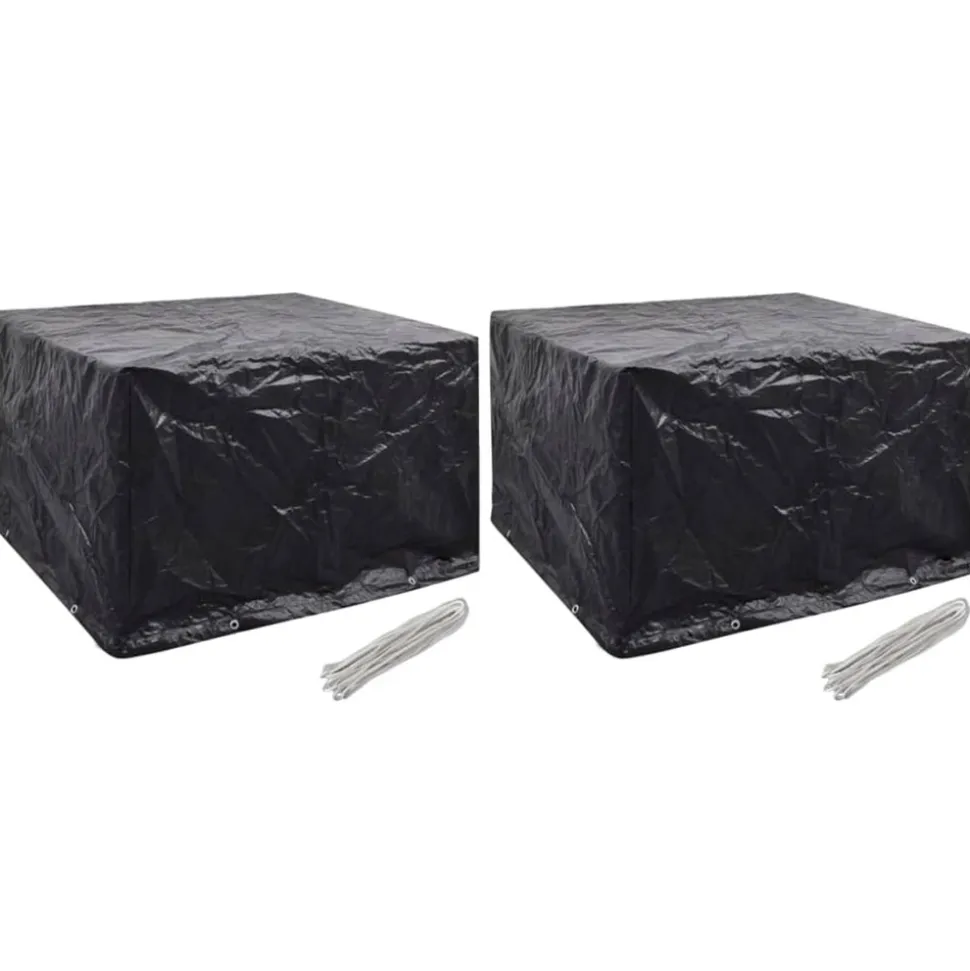 VIDAXL - Housses de salon de jardin 2 pcs 8 艙illets 135x135x90 cm
