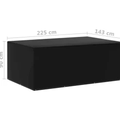 VIDAXL - Housses de salon de jardin 2 pcs 7 艙illets 225x143x90 cm