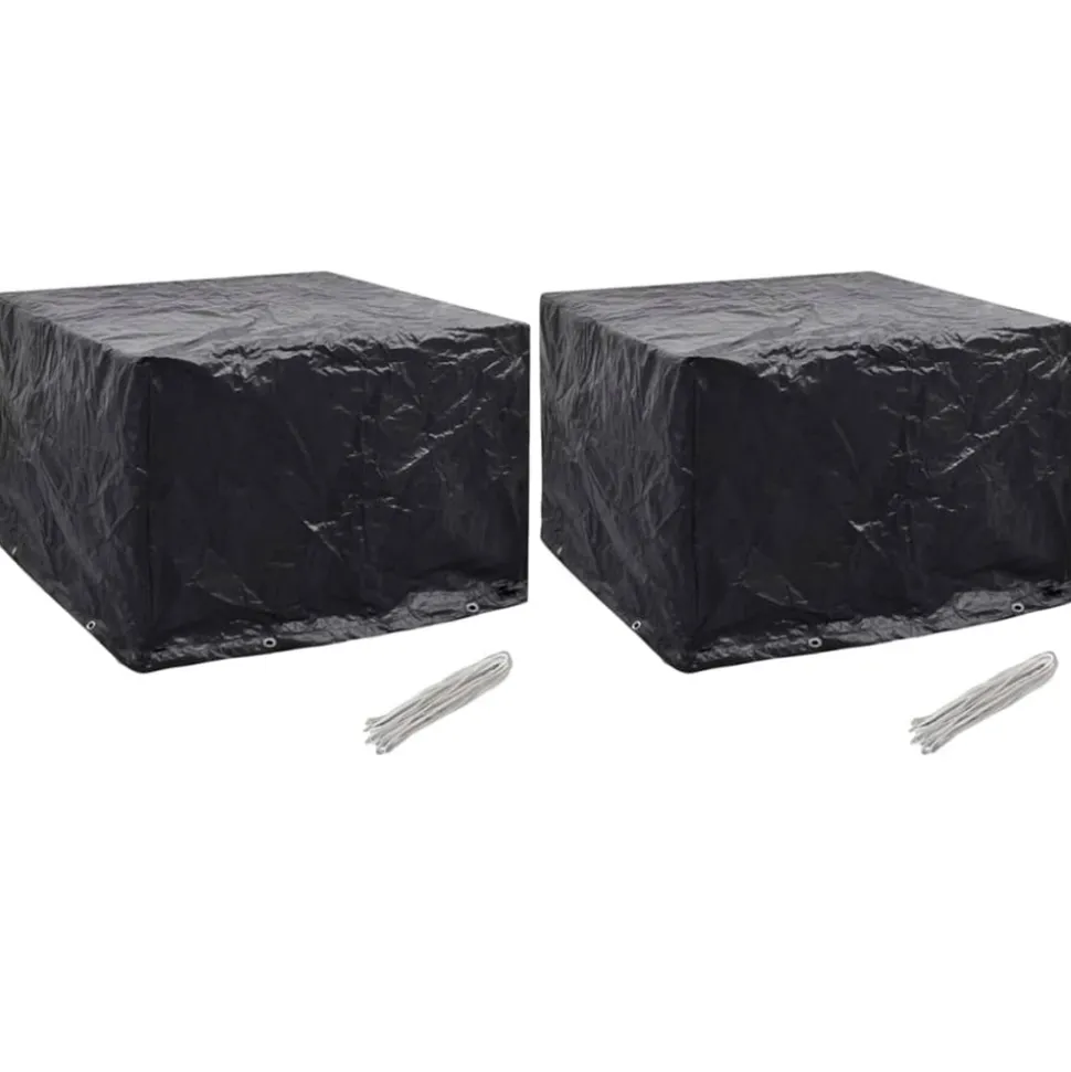 VIDAXL - Housses de salon de jardin 2 pcs 8 艙illets 122x112x98 cm