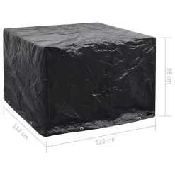 VIDAXL - Housses de salon de jardin 2 pcs 8 艙illets 122x112x98 cm