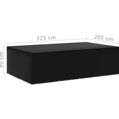 VIDAXL - Housses de salon de jardin 2 pcs 12 艙illets 325x205x90 cm