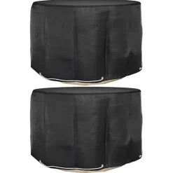 VIDAXL - Housses pour meubles de jardin 2 pcs 6 艙illets ø125x75 cm rond