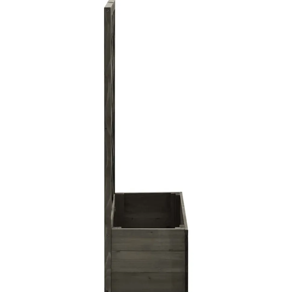 VIDAXL - Jardinière à treillis de jardin gris 50x25x90 cm bois de sapin