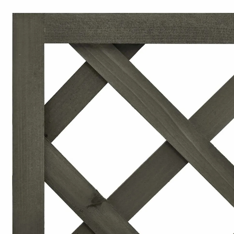 VIDAXL - Jardinière à treillis de jardin gris 50x25x90 cm bois de sapin